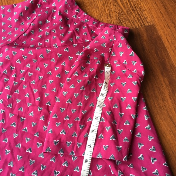 🐞 Heart print short sleeve blouse - Picture 7 of 8